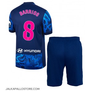 Atletico Madrid Pablo Barrios #8 Kolmaspaita Lapsille 2024-25 Lyhythihainen (+ shortsit)